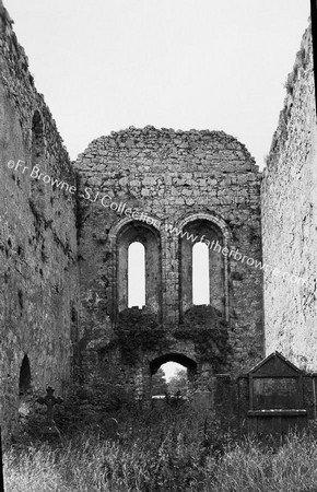 NAVE FROM DOOR OF DIVIDING WALL BETWEEN EXTENDED CHOIR & NAVE